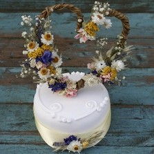 Festival Meadow Heart Cake Topper