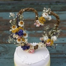 Festival Meadow Heart Cake Topper