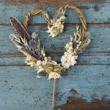 Rustic Autumn Heart Cake Topper