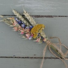 French Grey Enamel Pail & Natural Petals