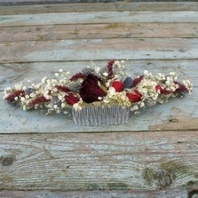 Rustic Winter Half Hair Crown with Comb