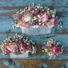 Jewel Rose Garden Hair Comb