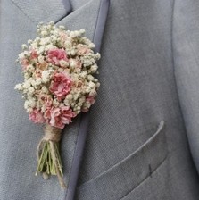 Boho Candyfloss Buttonhole