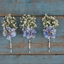 Boho Blues Hair Grips Set of 3