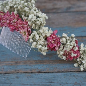 Boho Candyfloss Half Hair Crown with Comb