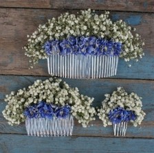 Boho Blues Hair Comb