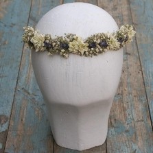 Lavender Twist Babys Breath Half Hair Circlet