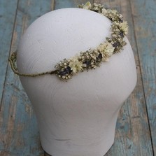 Lavender Twist Babys Breath Half Hair Circlet