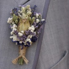 Provence Babys Breath Buttonhole