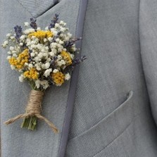 Lavender Yellows Buttonhole