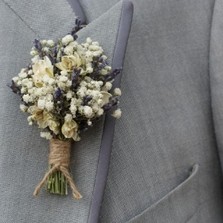 Lavender Whites Buttonhole