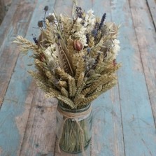 Rustic Autumn Jam Jar Posy