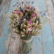 Jewel Rose Garden Jam Jar Posy