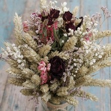 Valentine Rose Garden Jam Jar Posy