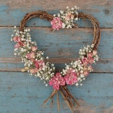 Boho Candyfloss Hanging Vine Heart