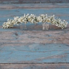 Boho Purity Half Hair Crown with 2 Combs