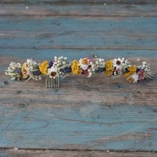 Festival Meadow Half Hair Crown with 2 combs