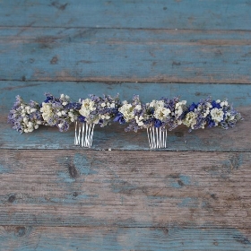 Provence Babys Breath Half Hair Crown with 2 Combs