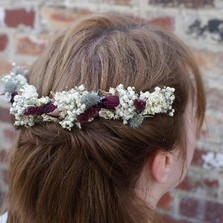 Rustic Winter Half Hair Crown with 2 Combs