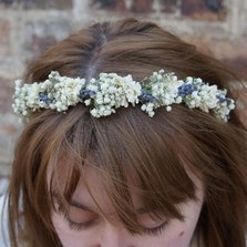 Lavender Twist Babys Breath Dainty Hair Band Crown