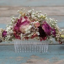 Valentine Rose Garden Half Hair Crown with Comb