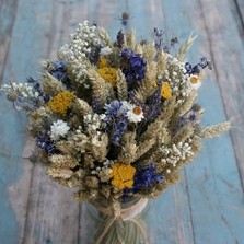 Prairie Blues Jam Jar Posy