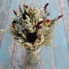 Woodland Sunset Jam Jar Posy