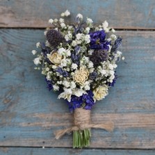 Lavender Twist Thistle Buttonhole