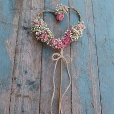 Boho Candyfloss Willow Heart Wand