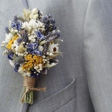 Prairie Blues Lapel Corsage