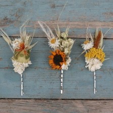 Sunflower Prairie Hair Grips Set of 3