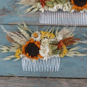 Sunflower Prairie Hair Comb