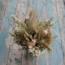 Pampas Prairie Blush Jam Jar Posy