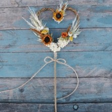 Sunflower Prairie Heart Wand