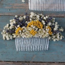 Lavender Twist Yellows Hair Comb