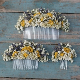 Lavender Twist Yellows Hair Comb