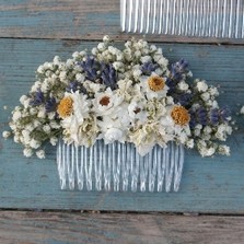 Lavender Twist Daisy Hair Comb