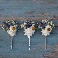 Lavender Twist Daisy Hair Grips Set of 3