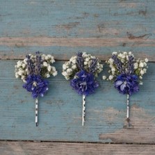 Lavender Twist Blues Hair Grips Set of 3