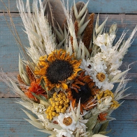 Sunflower Prairie Lapel Corsage
