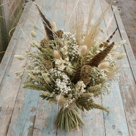 Pampas Prairie Neutral Wedding Bouquet