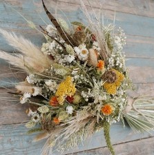 Pampas Prairie Amber Wedding Bouquet