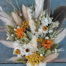 Pampas Prairie Amber Lapel Corsage