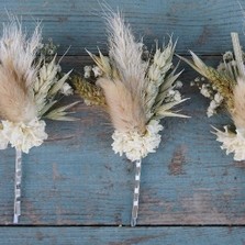 Pampas Prairie Neutral Hair Grips Set of 3