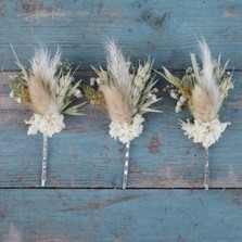 Pampas Prairie Neutral Hair Grips Set of 3