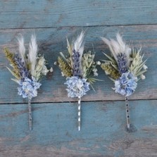 Pampas Prairie Sky Hair Grips Set of 3