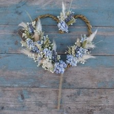 Pampas Prairie Sky Heart Cake Topper