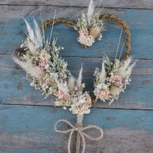 Pampas Prairie Blush Willow Heart Wand