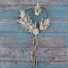 Pampas Prairie Blush Willow Heart Wand