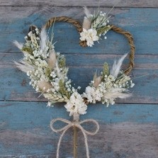 Pampas Prairie Neutral Willow Heart Wand